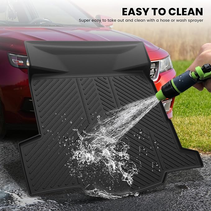 Trunk Mat for Chevrolet Chevy Impala 2014-2020 (Not Fit Equipped with The Auto Stop/Start System), All Weather TPE Custom Fit Cargo Mat Trunk Liner for Chevy Impala Accessories, Black