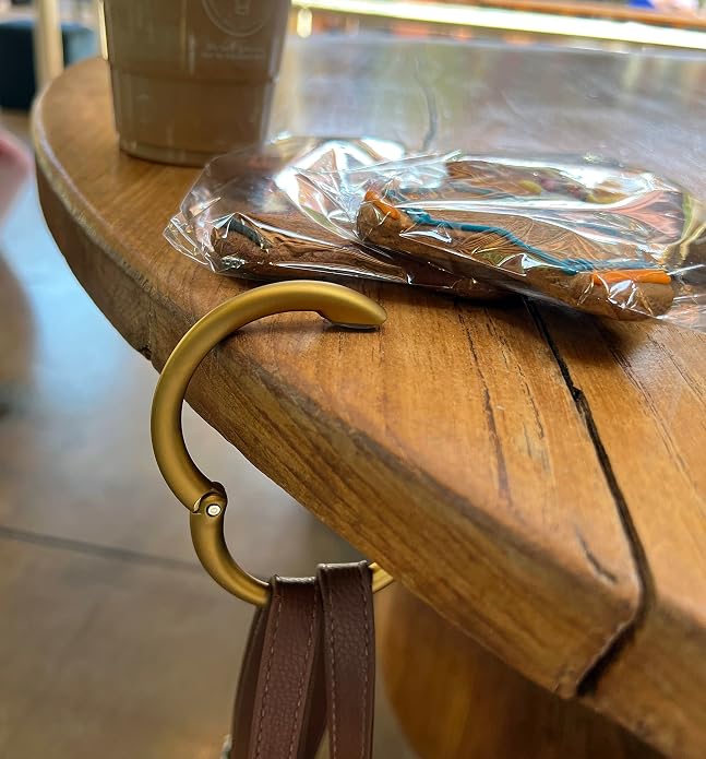 Bag Hanger Collection, The Ring that Opens into a Hook, Auto Closes | Holds 15 kg, Needs only 10mm to Hang a Hand Bag, Easy to Use with One Hand, The Instant Bag Hanger, 3 yr Warranty