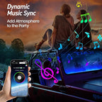 Car LED Lights Interior, Ambient Lighting Car with Smart APP Control, Multicolor Interior LED Lights with Music Mode for Truck Jeep SUV, DC 12V