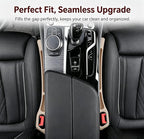 Car Seat Gap Filler Organizer, Car Organizer Front Seat 2-in-1 Storage No-Drop for Storing Phones, Keys, Fits Most Cars, Trucks, SUV (2Pcs, Beige)