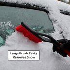 Long Handle Ice Scraper and Snow Brush Combo for Vehicles, Windshield Broom with Foam Grip, Lightweight Winter Tool for Cars and Trucks, Car Snow Brush
