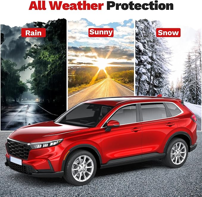 Window Visors Rain Guards for Honda CR-V 2023-2025 2026 CRV Accessories, Outside-Mount Tape-On Side Window Wind Deflectors Vent Visors Shades Rainproof Black 4PCS