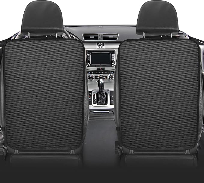 Kick Mats Back Seat Protector, Waterproof Oxford Seat Back Protector, Car Seat Back Protector for Kids, Back of Seat Protector for Kids Feet Car Seat (Black A -2pc)
