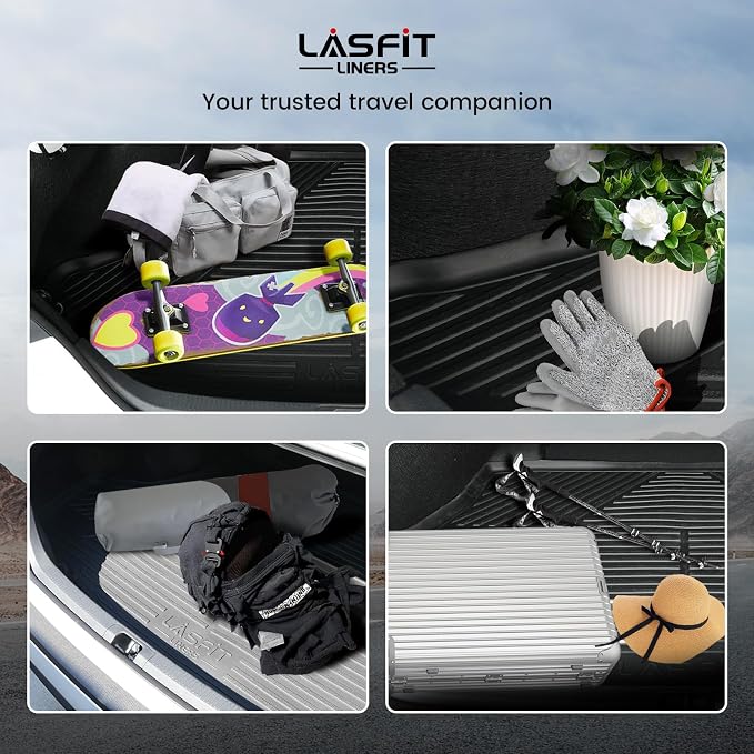Cargo Mat for Kia EV6 2024 2023 2022, All Weather TPE Custom Fit Easy Clean Car Trunk Mat for Kia EV6 2022-2024 Cargo Liner, Black
