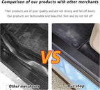 5PCS Car Door Sill Protector,Carbon Fiber Threshold/Rear Bumper Guard Anti-Scratch Sticker Door Edge Protection Decorate,Interior Accessories Self-Adhesive Anti-Scratch Waterpoor (Carbon Fiber-5Pcs)