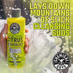Citrus Wash & Gloss Foaming Car Wash Soap - High Suds Formula Foam Cannon Soap for Foam Blasters, or Bucket Washes - Safe on Paint, Clear Coat, and Wax, Citrus Scent - 16 oz