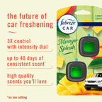 Car Air Freshener Vent Clip Multipack Mango Splash Scent, Long Lasting Smell Fighter for Strong Odors Car Clip Automotive Vent Air Freshener 4 Count