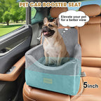 Dog Car Seats for Small Medium Dogs Under 35lbs, Dog Booster Seat with Detachable Washable Cover and Cushion, Memory Foam Pet Car Seat with Safety Belt and Storage Pockets (LG)