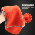 Car Microfiber Towels, 3Pcs Microfiber Car Cleaning Cloths, Upgraded 1200gsm Ultra-Thick Cars Drying Towel Microfiber for Car and Home Polishing Washing and Detailing 16'' x 16'' (3 Pack)