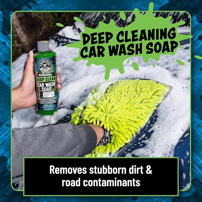 High Impact Car Wash Soap, Deep Cleaning Vehicle Shampoo With Thick High Lubricity Suds, For Paint, Clear Coat, Wheels, and Exterior Surfaces - 128 Fl Oz