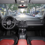 Black Car Steering Wheel Cover Small Size 14-14.25 inch (35.5-36 cm), for Prius Civic Model 3 Model Y Camaro, Breathable Microfiber Leather