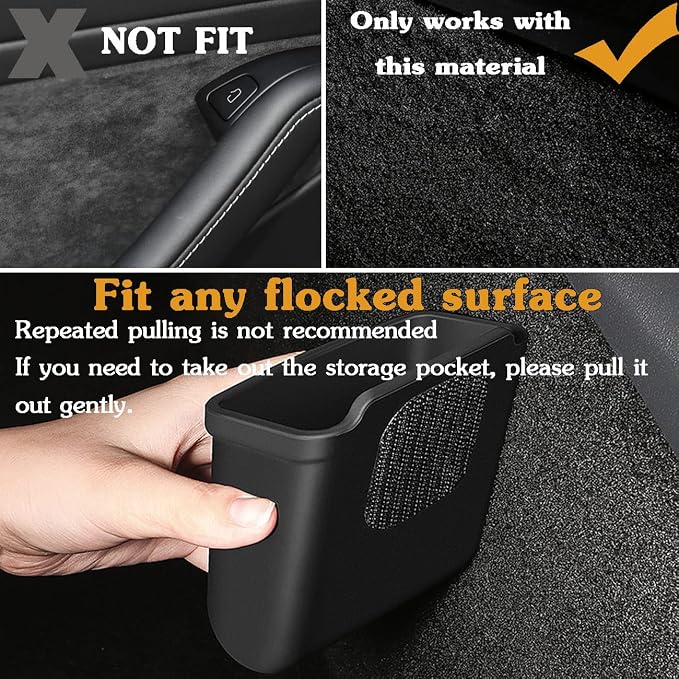 for Tesla Model 3 Model Y Accessories Center Console Organizer Tray Storage Box Cell Phone Pocket Silicone Hook Bag Sunglasses Holder Coin Case for Flocking