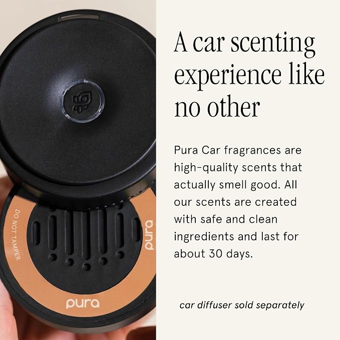 Car Scent Refill - Fragrance for Car Diffuser - Clean & Safe Luxury Diffuser Scent - Long-Lasting Fragrance for 30 Days of Aroma- White Pumpkin