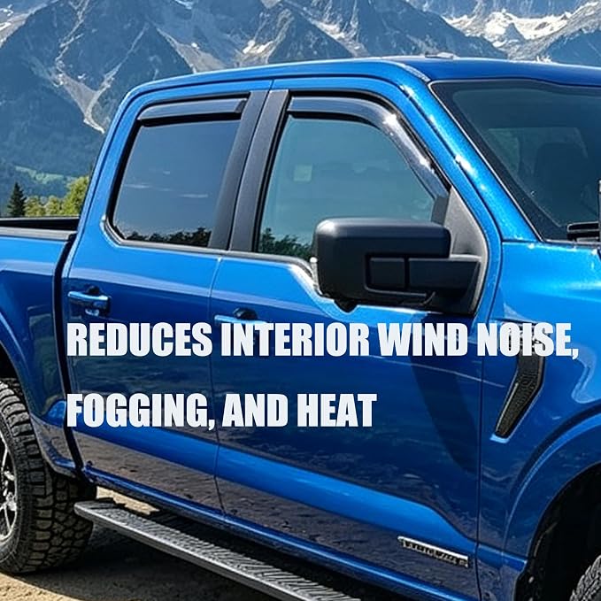 Window Visors Rain Guards for Jeep Wrangler JL 18-26 Gladiator 2020-2026 | In-Channel Window Deflectors, Vent Visor, Sun Shades, Window Shields, Truck Accessories, Dark Smoke
