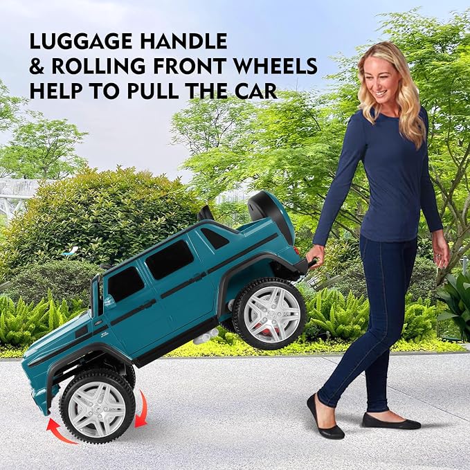 JOYLDIAS Kids Ride On Cars, Licensed Mercedes-Benz Maybach G650S, 12V7AH Battery Powered Toy Electric Car for Kids W/LED Underglow Lights,Remote Control,2 Motors,3 Speeds,Music,Bluetooth,Peacock Blue