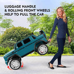 JOYLDIAS Kids Ride On Cars, Licensed Mercedes-Benz Maybach G650S, 12V7AH Battery Powered Toy Electric Car for Kids W/LED Underglow Lights,Remote Control,2 Motors,3 Speeds,Music,Bluetooth,Peacock Blue