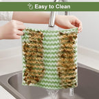 Microfiber Cleaning Cloths – 18 Pack, 10" x 10", Green – Reusable, Lint-Free, Super Absorbent Towels for Kitchen, Car, and Household Cleaning