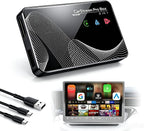 2026 Upgraded 【 3-in-1 】 HDMI Input Car TV & Wireless CarPlay Adapter & Android Auto, i-Phone/Android Phone to Your Vehicle, Plug & Play for Factory Car Stereo 2016+