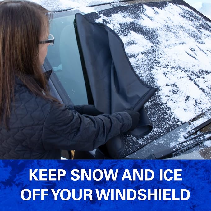 17540PB Arctic Defense Car Windshield Cover for Ice and Snow, Car Snow Cover with Side Mirror Covers, (61" W x 42" H)