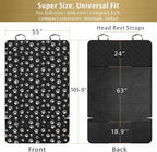 SUV Cargo Liner for Dogs, Upgraded Extra Large Water Resistant Pet Cargo Cover Dog Seat Cover Mat for SUV Sedans Vans with Bumper Flap for Full-Size SUVs Vans, Paw Print