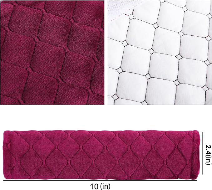 Soft Auto Seat Belt Cover Seatbelt Shoulder Pad Cushions 2 PCS for a More Comfortable Driving Universal Fit for All Cars and Backpack Wine Red
