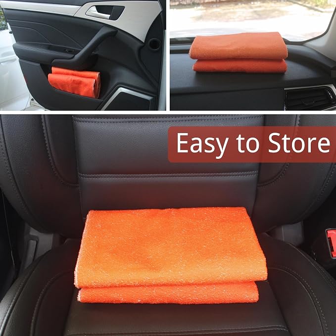 Waterproof Car Seat Cover for Front Seats, Protector for Cars SUVs Trucks, Sweat Towel Seat Covers Bucket for Gym,Workout,Beach,Hiking,Running Swimming(Orange, 1PC)