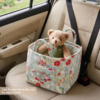 Floral Fabric Storage Basket Car Interior Storage Basket Underwear Sundries Laundry Baskets Supplies Home Organizer Bag (style 10)