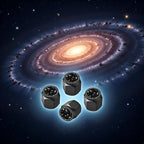 Tire Valve Stem Caps Cover,4 Pcs Metal Black Air Valve Cap, Aluminum Car Wheel Stem Caps,Universal Stem Covers for Cars,Trucks,Bikes,Motorcycles,Corrosion Resistant (Moon Star)