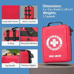 Premium First Aid Kit - Waterproof Molle Medical Bag with Color-Coded Compartments, with Israeli Bandage, Rescue Blanket & CPR Mask for Home, Car, Hiking, Camping & Outdoor Emergencies