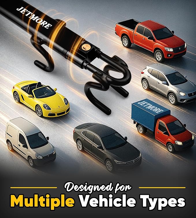 Car Steering Wheel Lock Anti-Theft Device, Car Lock Steering Wheel, Wheel Locks for Cars, Anti-Theft Car, Two-Hook, Reinforced Alloy Steel, Fit for Street & Overnight Parking, High-Risk Areas