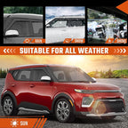 Rain Guard Fit for Kia Soul 2020 2021 2022 2023, Tape-On Extra Durable Side Window Visor Deflectors 2020-2023 Soul Window Rain Guards 4 PCS