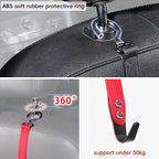 2 Pack Car Hook Holder Leather Headrest Hooks for Purses and Bags,SUS304 Car Hook(Red)