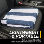 Back Seat Cover for Car Trucks Van SUV Jeep,Waterproof Rear Bench Towel Seat Covers for Dogs and Kids,Automotive Backseat Protector (Blue Stripe)