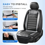 Coverado Cooling Car Seat Cover, Ventilated Seat Cushion for Summer, Cooling Car Seat Pad with Dual Powerful Turbo Fans Universal Fit for Sedan SUV Truck Van, Gray