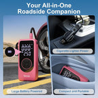 Tire Inflator Portable Air Compressor, 6000mAh Battery with Cigarette Lighter Adapter, 90W Fast Inflation, 6 Modes, Digital Display, Storage Bag & Handle, for Car Tires, Bike, Motorcycle, Ball