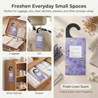 Large 12 Packs Fresh Linen Hanging Scented Sachets Long-Lasting Closet Deodorizer Air Freshener Fabric Refresher Odor Eliminator for Drawer Home Fragrance Gift Set