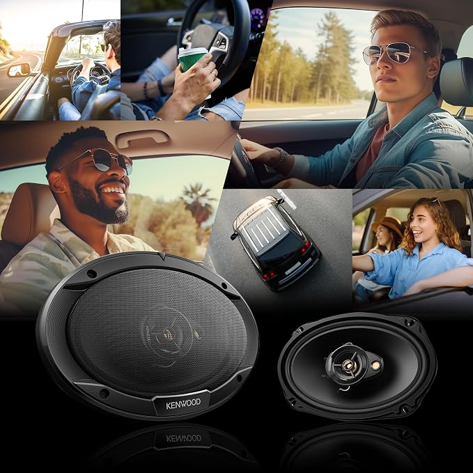 KFC-6966R Road Series Car Speakers (Pair) - 6"x9" 3-Way Car Coaxial Speakers, 400W, 4-Ohm Impedance, Polypropylene Woofer & Electro-Dynamic Tweeter, Heavy Duty Magnet Design