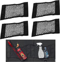 Universal Mesh Cargo Net Storage Net Wall Sticker Organizer Pouch Bag Storage Mesh Net for Car Trunk Storage Add On Organizers for Car Truck (15" x 9.5"(4 Packs))