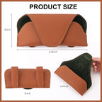 Magnetic Sunglass Holder for Car Visor, Leather Car Glasses Holder | Brown Visor Accessories Eyeglasses Holder Glasses Storage Case
