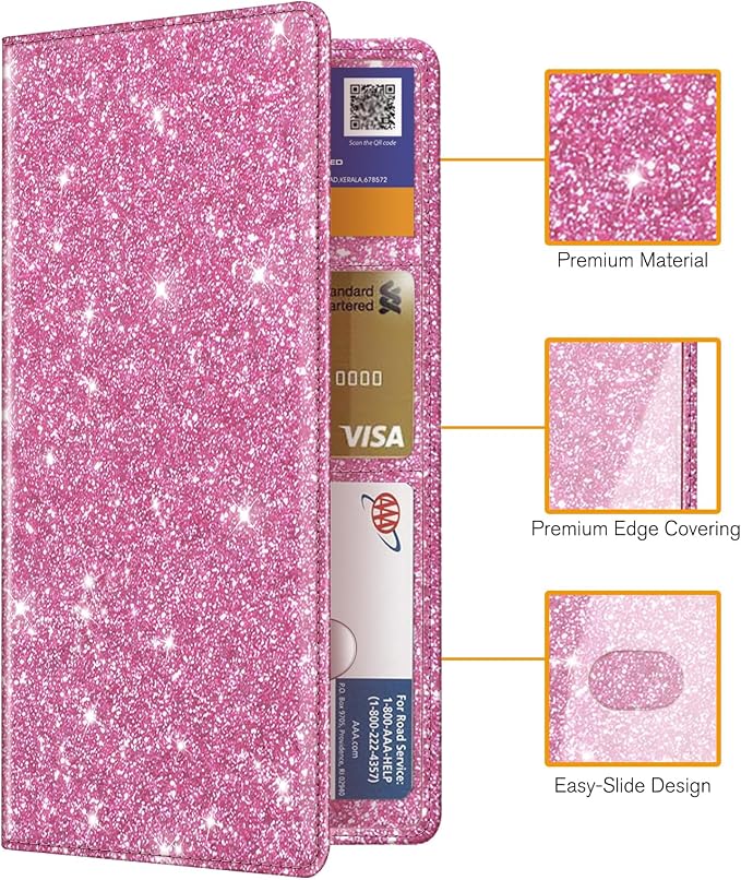 Car Registration and Insurance Card Holder, Vehicle Glove Box Card Organizer Wallet Automobile Accessories for License