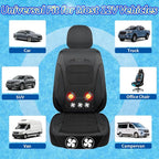 Instant Cooling Car Seat Cover Front Seat with Vibration | Ventilated Car Seat Cushion, Anti Sweat Cooling Pad, 5 Quiet Turbo Fans, For Cars SUV Truck, Hot Summer Driving