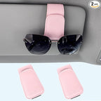 Magnetic Sunglass Holder for Car Visor,Leather Glasses Holder,Vehicle Accessories Sunglasses Visor Clip for Truck 2 Pack