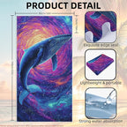 2 Pack Car Towel Seat Covers with Storage Bag, Multifunctional Towel for Gym Outdoor Sport, Picnic, Beach, Pet Dog Travel,Non-Slip Washable Car Seat Protector (Starry Whale)