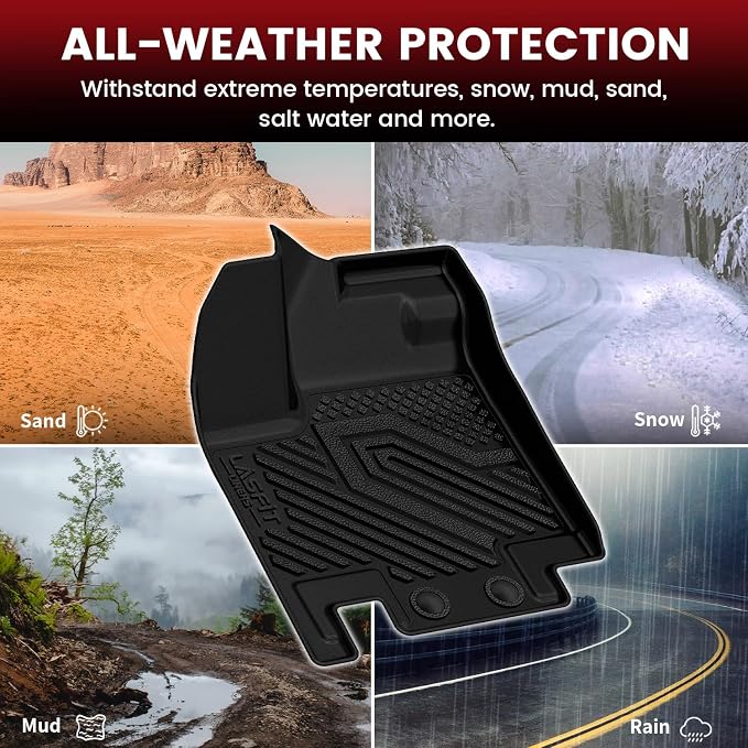 Floor Mats & Cargo Mat for Nissan Pathfinder 7/8 Seats 2026 2025 2024 2023 2022, All Weather TPE Custom Fit Floor Liners for Pathfinder Car Mats & Trunk Mats Accessories, Black