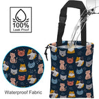 Car Trash Bag Cute Cat Car Garbage Bag Hanging Car Trash Can for Back Seat with Drawstring
