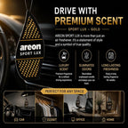 SL-Gold-12 Sport LUX Cardboard Air Freshener, Gold, 12 Pack