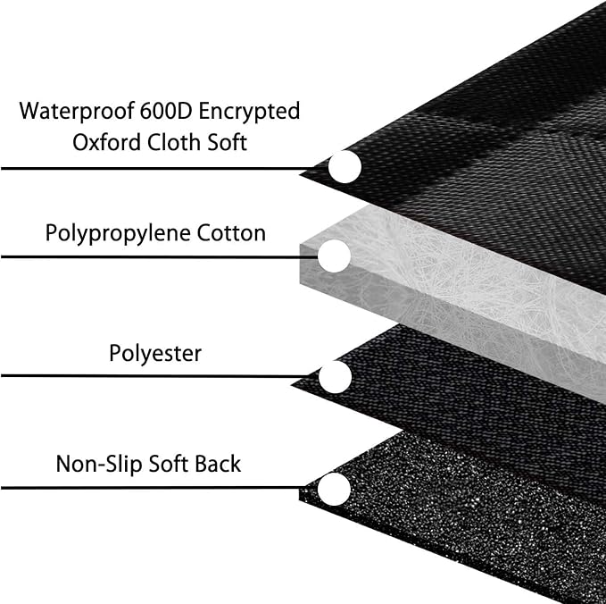 Femuar Dog Car Seat Cover with Storage Pockets Mesh Visual Window, Waterproof Nonslip, Heavy Duty Scratchproof Pet Dog Back Seat Cover Hammock for Cars Trucks and SUVs