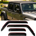 4PCS in-Channel Window Visors Rain Guards for Jeep Wrangler JL 2018-2026 & Gladiator 2020-2026,Extra Durable Side Window Wind Deflectors for 18-26 Wrangler JL/20-26 Gladiator,Vent Visors
