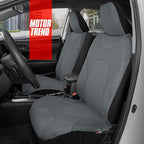 AquaShield Waterproof Front Seat Covers, Solid Gray Seat Covers for Cars – Neoprene Front Car Seats Cover, SUV Seat Covers Protector - Car Interior Cover for Auto, Trucks, & Dog Owners