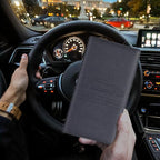 Car Registration and Insurance Card Holder, Vehicle License Document Glove Box Compartment Organizer, Essential Car Wallet Case for Driver Auto Owners (M Black)